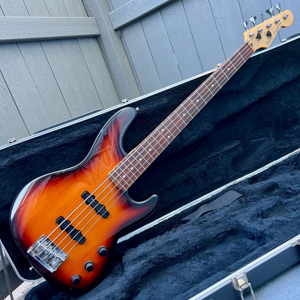 1994 Fender Jazz Bass Plus V 3Tone Sunburst (Lace Sensor, Kubicki