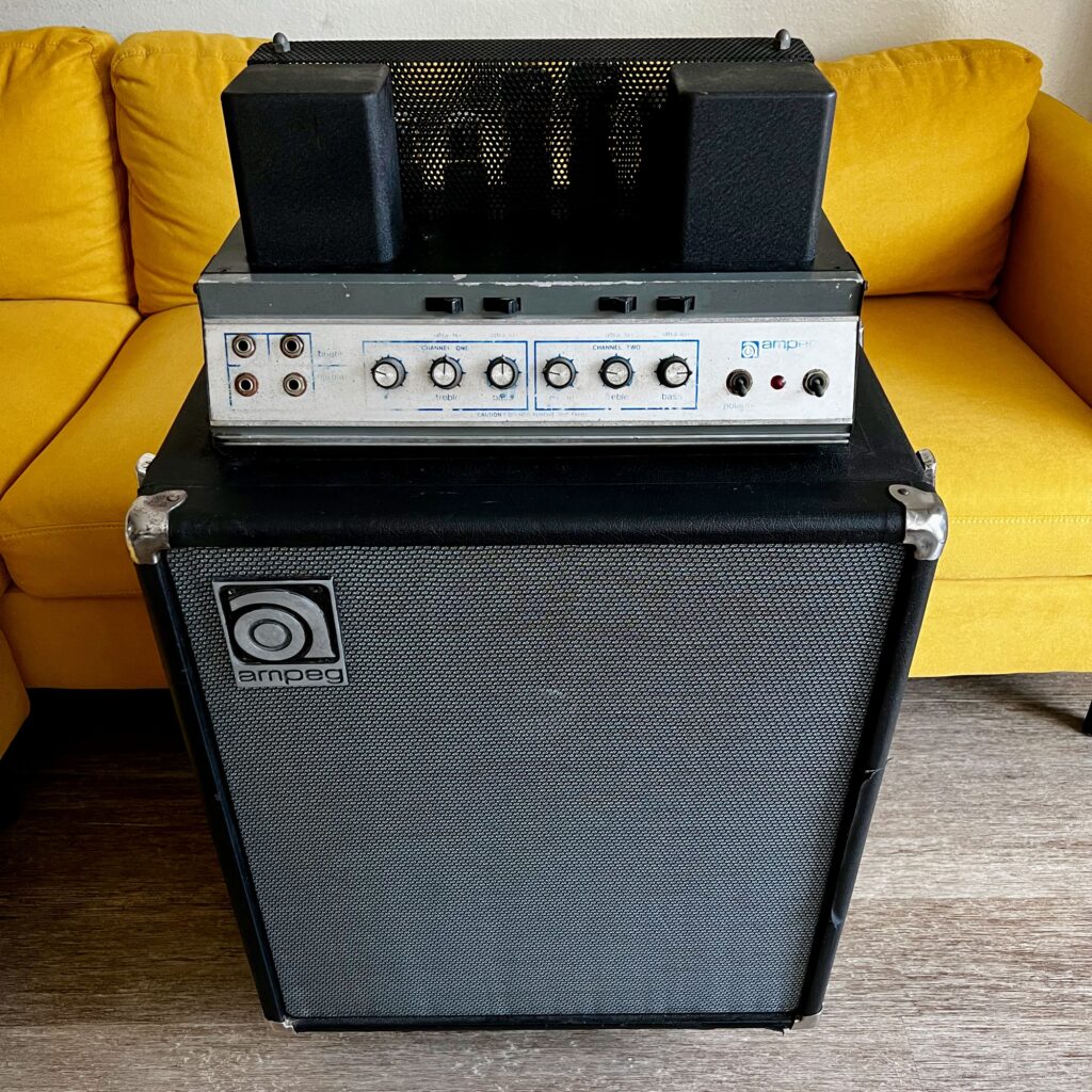1971 Ampeg B15N Blue Line Portaflex 2Channel 30Watt 1×15″ Tube Bass Combo Amp I Want That