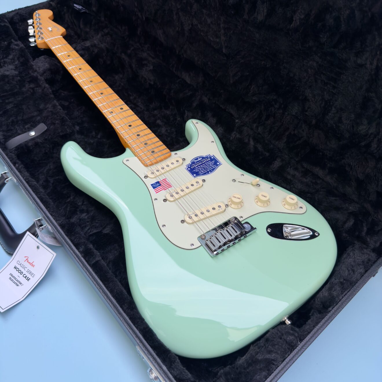 2015 Fender American Deluxe with Maple Fingerboard Surf Green w/OSHC ...