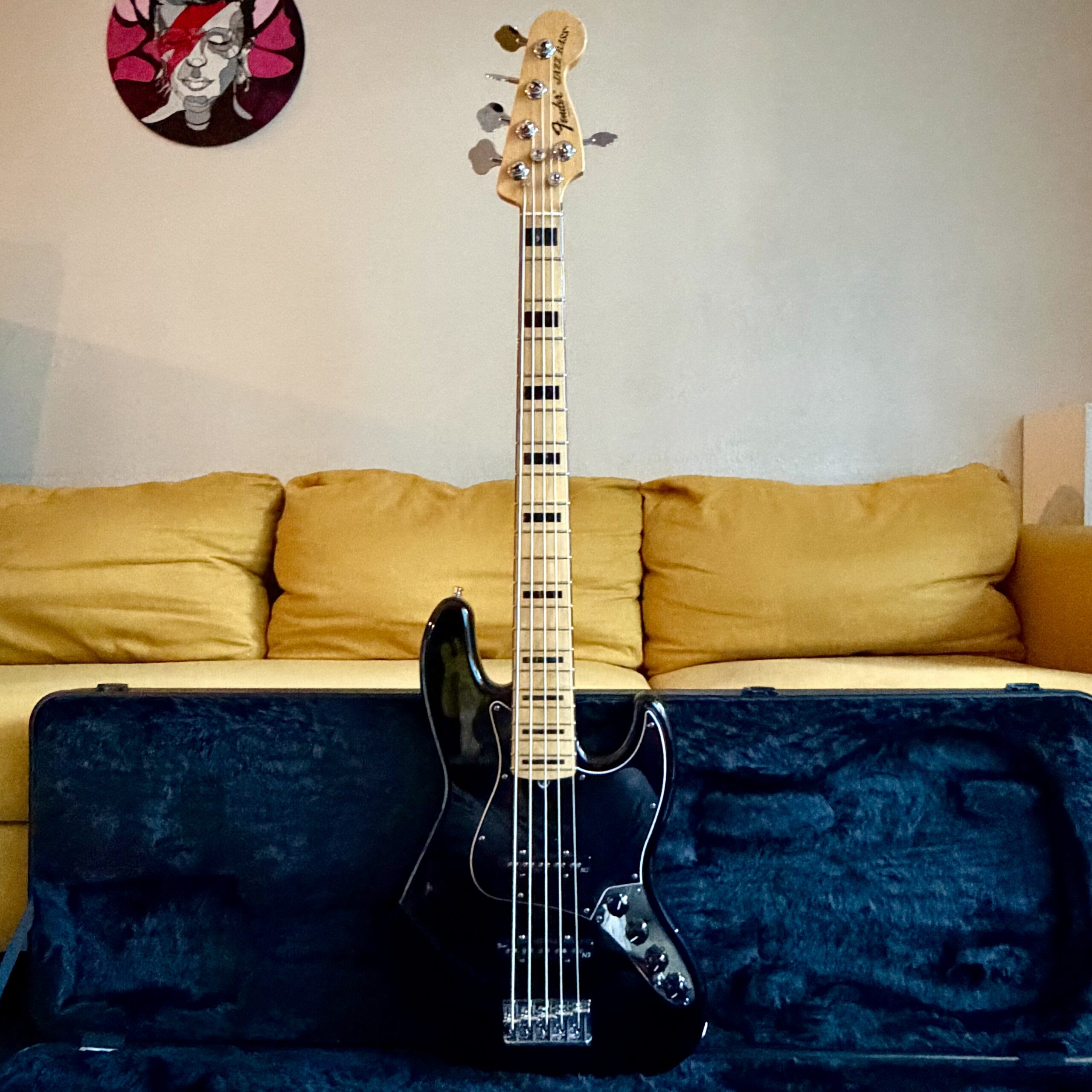 2012 Fender Am Dlx Jazz Bass V Black - 2
